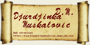 Đurđinka Muskalović vizit kartica